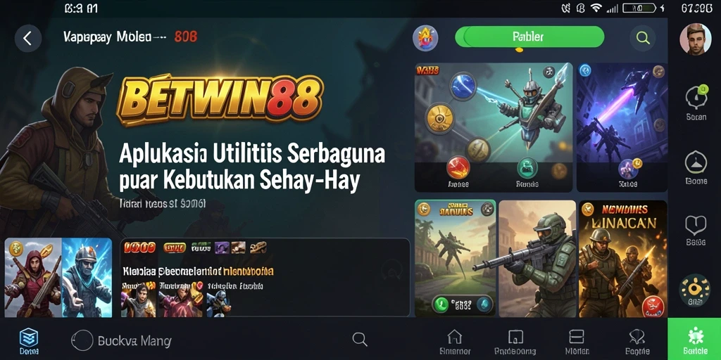 Screenshot utama BETWIN88 menampilkan antarmuka yang sederhana dan mudah digunakan.