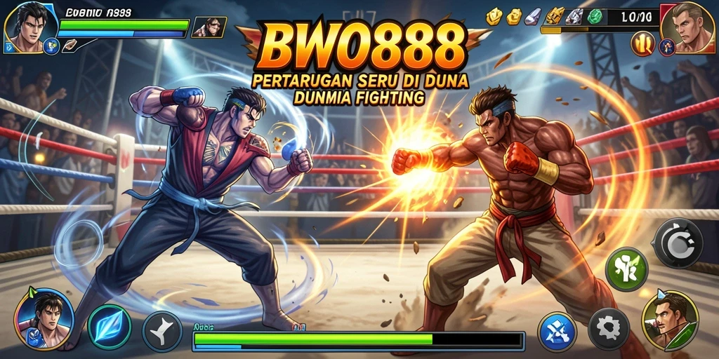 Tangkapan layar utama BWO888 memperlihatkan aksi pertarungan yang mendebarkan.