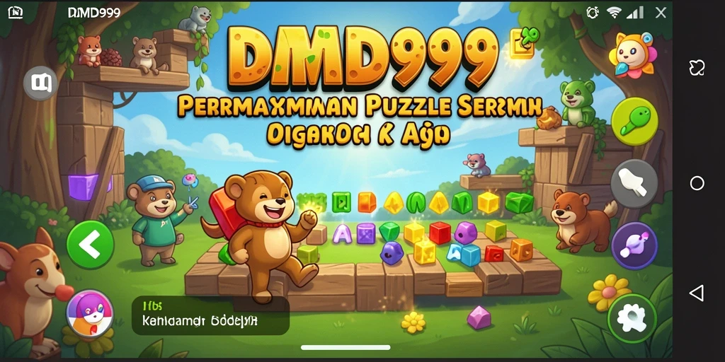 Screenshot menunjukkan gameplay DMD999 dengan teka-teki yang menarik.