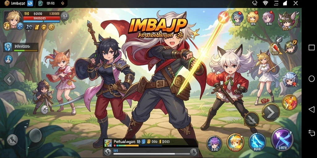 Tangkapan layar gameplay <strong>IMBAJP</strong> yang menampilkan pertarungan seru.