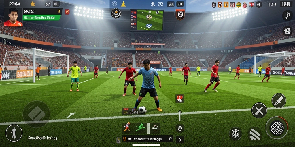 Tampilan gameplay PP444 yang mendebarkan saat pertandingan berlangsung.