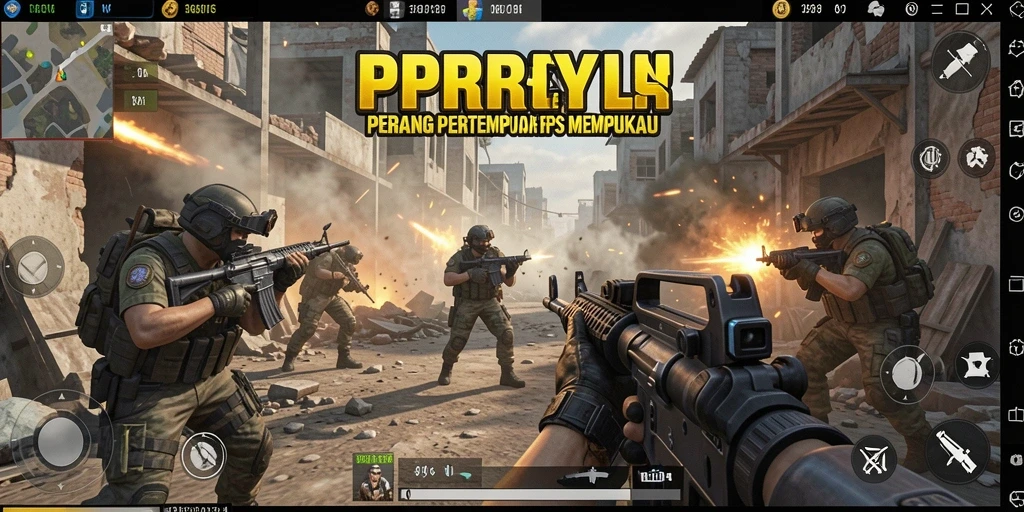 Tangkapan layar dari aksinya dalam game FPS PPRRYY.