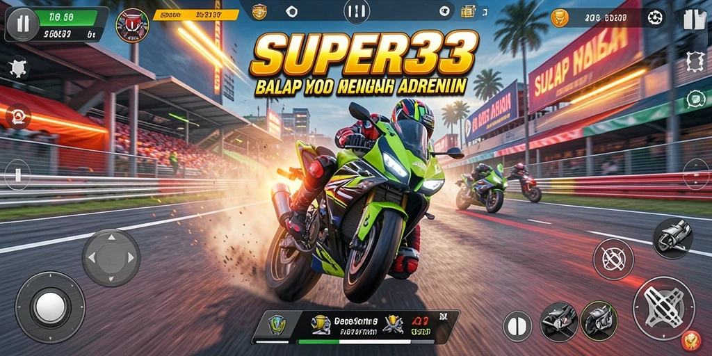 Tampilan gameplay SUPER33 yang menegangkan dan mendebarkan.