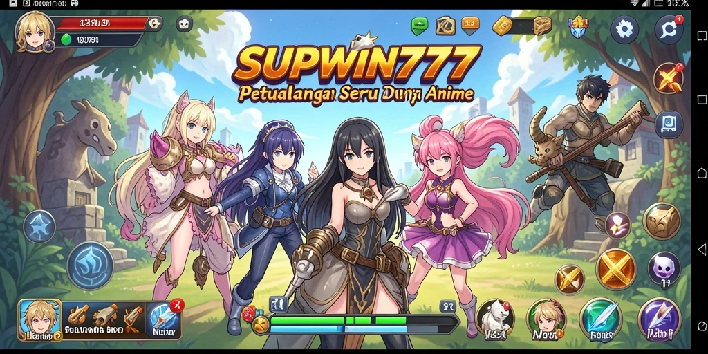 Tampilan gameplay SUPWIN777 dengan karakter anime yang mengesankan.